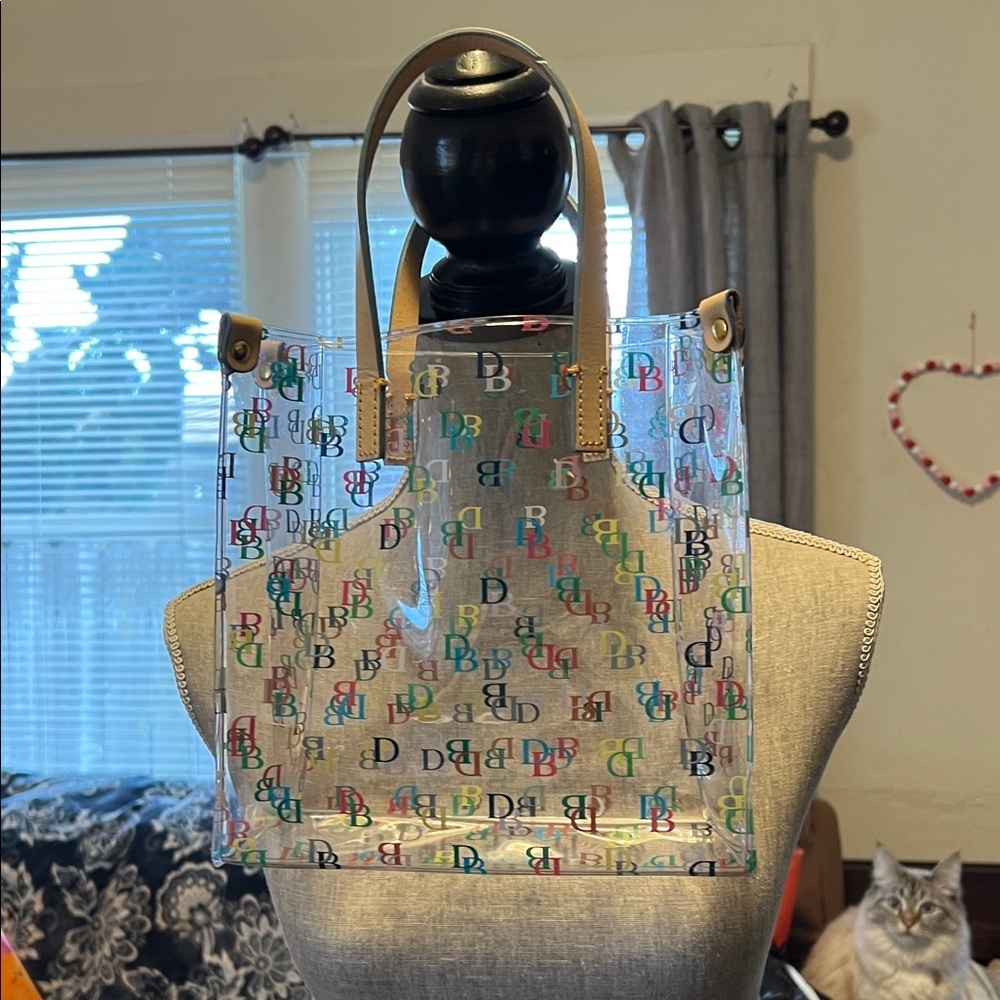 Dooney & Bourke Clear Tote with Multicolor Logo - Picture 8 of 9